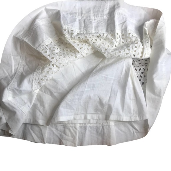 CLUB MONACO White Eyelet Cotton Skirt, size 2 - Picture 4 of 5